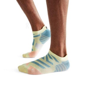 Men's On Running Performance Low Socks Yellow | PH_ON8599