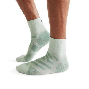 Men's On Running Performance Mid Socks Green | PH_ON8124