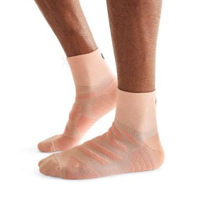 Men's On Running Performance Mid Socks Orange | PH_ON8614