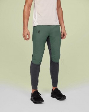 Men's On Running Running Pants Green / Grey | PH_ON8468