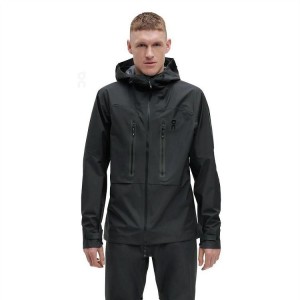Men's On Running Storm Jackets Black | PH_ON8191