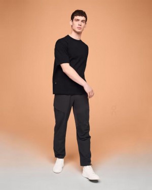 Men's On Running Studio-T T-shirts Black | PH_ON8904