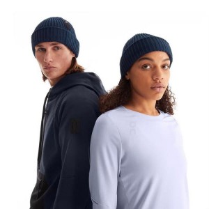 Men's On Running Studio Beanie Navy | PH_ON8669