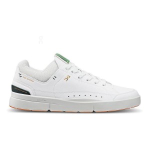 Men's On Running THE ROGER Centre Court Sneakers White / Green | PH_ON1184