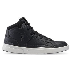 Men's On Running THE ROGER Clubhouse Mid Sneakers Black | PH_ON8613