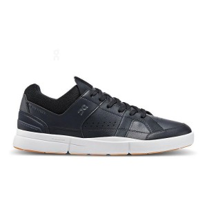Men's On Running THE ROGER Clubhouse Sneakers Black | PH_ON8745