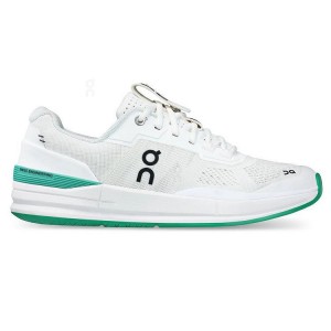 Men's On Running THE ROGER Pro Tennis Shoes White / Turquoise | PH_ON8241