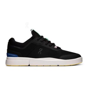 Men's On Running THE ROGER Spin Sneakers Black / Blue | PH_ON8361