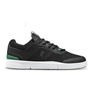 Men's On Running THE ROGER Spin Sneakers Black / Green | PH_ON8500
