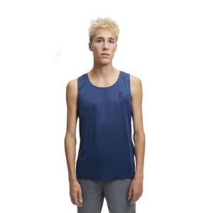 Men's On Running Tank-T Tank Top Navy | PH_ON8681