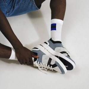 Men's On Running Tennis Socks White / Blue | PH_ON8071