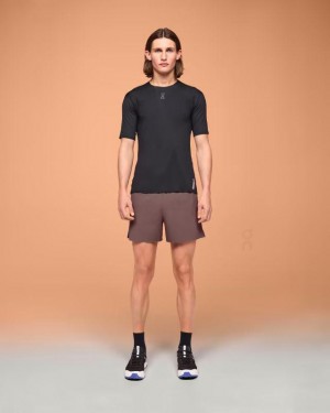 Men's On Running Ultra Shorts Brown | PH_ON8779