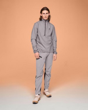 Men's On Running Waterproof Anorak Jackets Grey | PH_ON8255