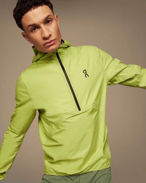 Men's On Running Waterproof Anorak Jackets Green | PH_ON8433