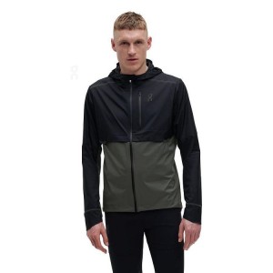 Men's On Running Weather Jackets Black | PH_ON8636