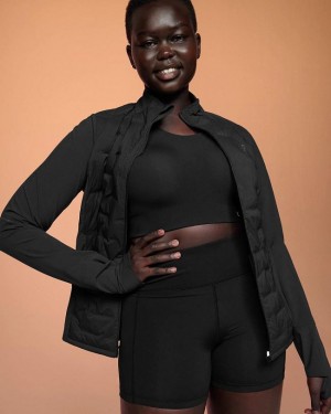 Women's On Running Climate Jackets Black | PH_ON8428