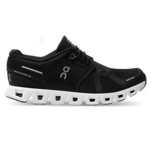 Women's On Running Cloud 5 Sneakers Black / White | PH_ON8427