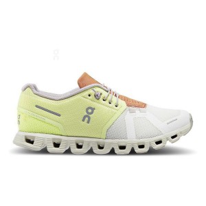 Women's On Running Cloud 5 Sneakers Yellow / White | PH_ON8932