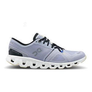 Women's On Running Cloud X 3 Running Shoes Light Blue | PH_ON8360