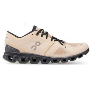 Women's On Running Cloud X 3 Running Shoes Khaki | PH_ON9098
