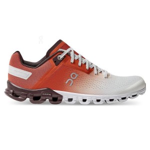 Women's On Running Cloudflow Running Shoes Red / White | PH_ON8872