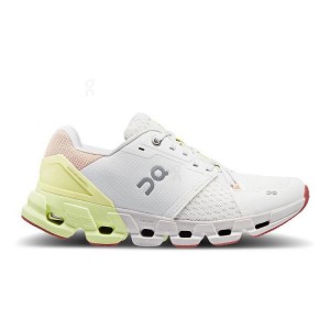 Women's On Running Cloudflyer 4 Running Shoes White / Yellow | PH_ON8151