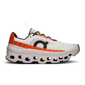 Women's On Running Cloudmonster Running Shoes White / Orange | PH_ON8882