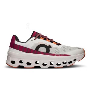 Women's On Running Cloudmonster Running Shoes Grey / Red | PH_ON8363