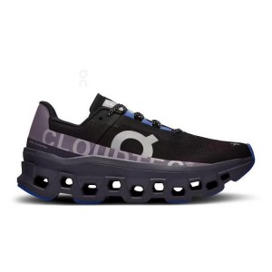 Women's On Running Cloudmonster Running Shoes Black / Blue | PH_ON8308
