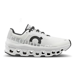 Women's On Running Cloudmonster Running Shoes White / Black | PH_ON8222