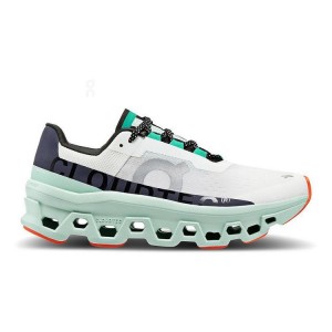 Women's On Running Cloudmonster Running Shoes Turquoise / White | PH_ON8986