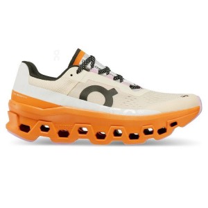 Women's On Running Cloudmonster Running Shoes Beige / Orange | PH_ON8997