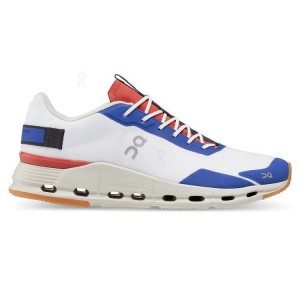 Women's On Running Cloudnova Form Sneakers White / Blue | PH_ON9087