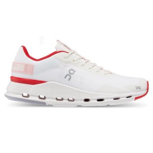 Women's On Running Cloudnova Form Sneakers White / Red | PH_ON8637