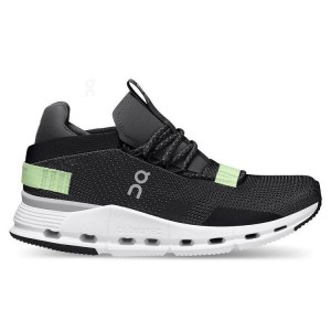 Women's On Running Cloudnova Sneakers Black / Green | PH_ON8921