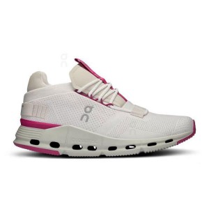 Women's On Running Cloudnova Sneakers White / Red | PH_ON8105