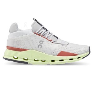 Women's On Running Cloudnova Sneakers White / Green | PH_ON8720