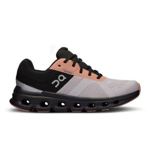 Women's On Running Cloudrunner Waterproof Running Shoes Black / Grey | PH_ON8721