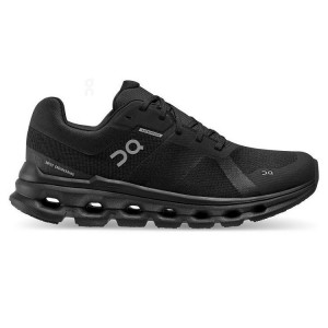 Women's On Running Cloudrunner Waterproof Running Shoes Black | PH_ON8016