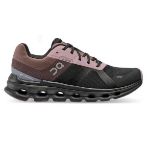 Women's On Running Cloudrunner Waterproof Running Shoes Black / Brown | PH_ON8565
