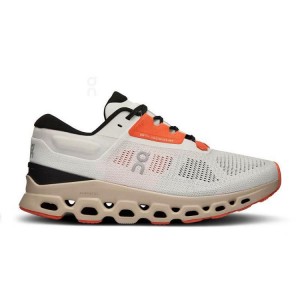 Women's On Running Cloudstratus 3 Running Shoes Beige | PH_ON8907