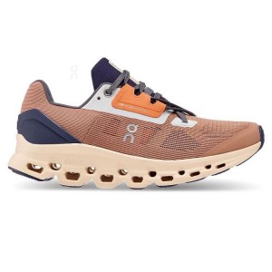 Women's On Running Cloudstratus Running Shoes Brown | PH_ON8674