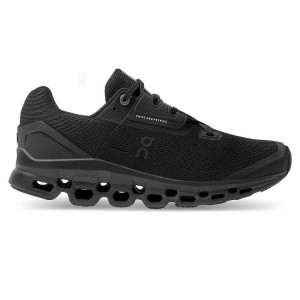 Women's On Running Cloudstratus Running Shoes Black | PH_ON9025