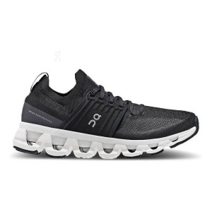 Women's On Running Cloudswift 3 Running Shoes Black / White | PH_ON8791