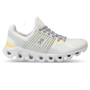 Women's On Running Cloudswift Running Shoes White / Yellow | PH_ON8229