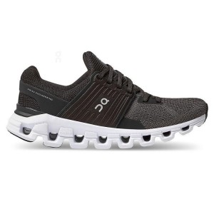 Women's On Running Cloudswift Running Shoes Black / White | PH_ON8691