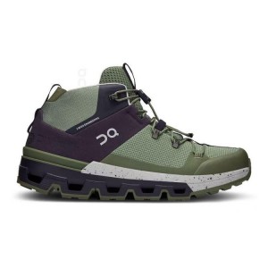 Women's On Running Cloudtrax Hiking Boots Green | PH_ON9072