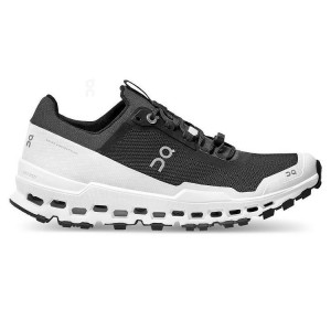Women's On Running Cloudultra Trail Running Shoes Black / White | PH_ON8319