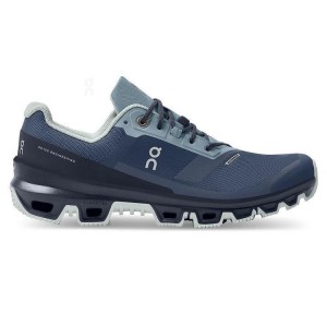 Women's On Running Cloudventure Waterproof Trail Running Shoes Navy | PH_ON8590
