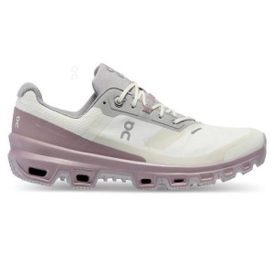Women's On Running Cloudventure Waterproof Hiking Shoes White / Purple | PH_ON8652